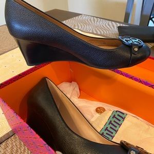 Tory Burch logo wedge